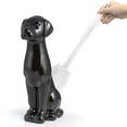 thumbnail image 4 of Allure Home Creation Ceramic Animal Toilet Brush Holder with Brush Black Labrador - Black, 4 of 5