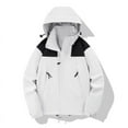 thumbnail image 2 of mihongmao Up to 65% off! Winter Coats for Women Women Detachable Cap and Windproof Thick Three-in-one Jacket Outdoor Sports Warm Jacket,Womens Tops Plus Size White L, 2 of 3