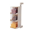 thumbnail image 1 of Caja de condimentos Caja de almacenamiento de condimentos montada en la pared Recipiente giratorio para tarros de especias de cocina, 3 capas, Beige Guardurnaity HA003754-04, 1 of 7
