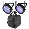 Chauvet Slim-Par 64 LED DMX Stage Lights (2 Pack) + Equipment Bag for 4 Lights