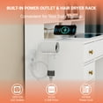 thumbnail image 5 of Vanity Desk with LED lighted Mirror and Jewelry Organizer & Glass Top and Charging Station, Makeup Vanity with 3 Drawers and 2 Storage Cabinets & Hidden Compartment, Dressing Table for Bedroom, White, 5 of 7