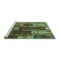 thumbnail image 2 of Ahgly Company Machine Washable Indoor Rectangle Abstract Turquoise Blue Modern Area Rugs, 6' x 9', 2 of 4