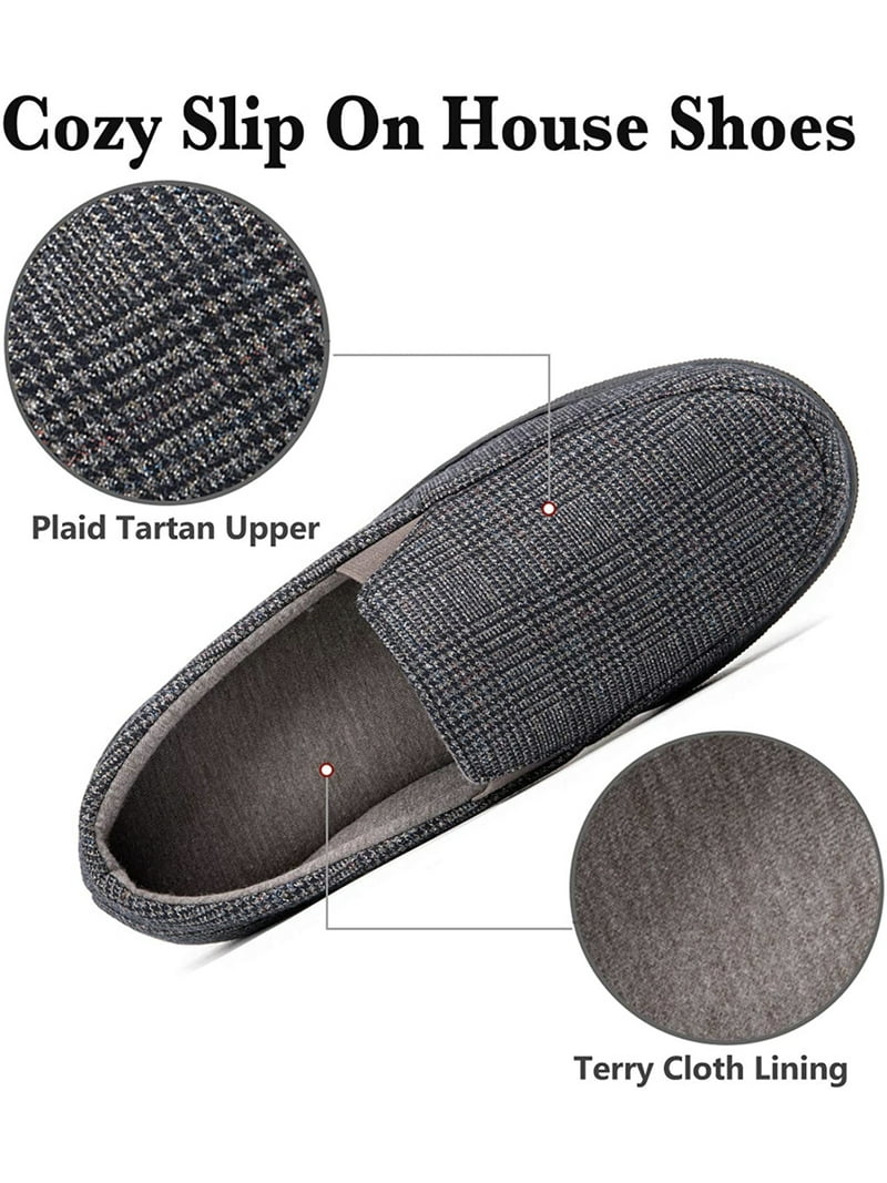 Zizor Men's Moccasin Slipper Cozy Lightweight House Shoes