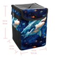 thumbnail image 5 of Starry Shark Foldable Car Garbage Can with Lid, Leak-proof, Hanging Storage Bag - Trash Can for Car, Mini Trash Can, 5 of 6