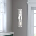 thumbnail image 2 of Livex Lighting Banca 2-Light Metal & Glass ADA Vanity Sconce in Polished Chrome, 2 of 13