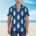 thumbnail image 2 of Fotbe Beautiful King Penguin Pattern Camisa Hawaiana para Hombre Unisex – Camisa Casual de Verano con Botones de Manga Corta de Algodón y Lino,Large, 2 of 7