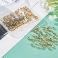 thumbnail image 5 of 160Pcs 4 Styles Brass Stardust Beads 4mm Smooth Round Spacer Bead Hollow Ball Beads Corrugated Round Beads Loose 24K Gold Plated Metal Bead for Jewelry Making Hole: 1.2-1.6mm, 5 of 7