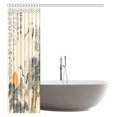 thumbnail image 2 of MYPOP Asian Shower Curtain, Traditional Chinese Painting Pine Trees and Crane Flying Landscape Decor Art Prints Fabric Bathroom Shower Curtain with Hooks, 60 X 72 Inches, 2 of 2