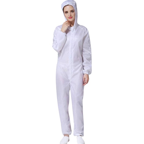 Zoiuytrg Protective Coveralls with Hood Reusable Washable DustProof