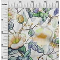 thumbnail image 2 of oneOone Rayon Yellow Fabric Florals Craft Projects Decor Fabric Printed By The Yard 56 Inch Wide, 2 of 4