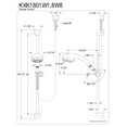 thumbnail image 2 of Kingston Brass Made to Match Shower Combo with Sliding Bar and Hand Shower, 2 of 2