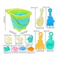 thumbnail image 3 of 12Pc Collapsible Beach Toys for Son &Daughter, Collapsible Sand Bucket and Shovels Set with Mesh Bag,Travel Sand Castle Building Kit, Sandbox Toys, Foldable Beach Essentials for Age 3-10, 3 of 3