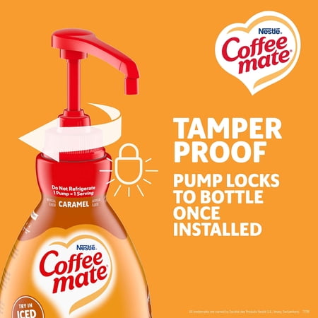 COFFEE MATE COFFEE-MATE NES73358 50.7 OZ. LIQUID CREAMER PUMP BOTTLE – CARAMEL