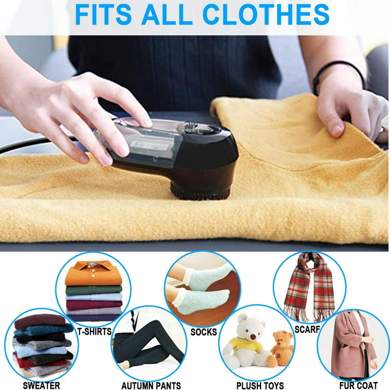Fabric Lint Shaver - Fuzz Remover, AC 120V Electric Sweater Shaver,  Efficiently Faster by 80% - Clothes Fuzz,Lint Balls,Pills,Bobbles Trimmer  with 3