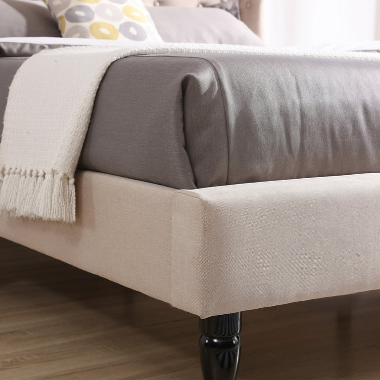 Modern Sleep Brighton Upholstered Platform Bed Linen Full