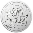 thumbnail image 2 of Pegatinas de papel dorado de 2" con texto "Feliz cumpleaños", 100 unidades, sellos para certificados, pegatinas redondas con relieve plateado para sobres, tarjetas de invitación, diplomas, premios,, 2 of 8