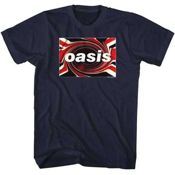 Oasis Britpop Logo Men's T Shirt (Navy, AdultXL)