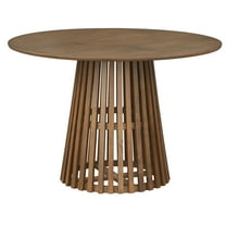 TMS Winslow Round Indoor Wood Dining Table, Walnut