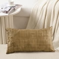 thumbnail image 2 of Home Soft Things Textured Velvet Pillow Covers (Set of 2), - Tobacco Brown - 14" x 26", 2 of 6