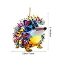 thumbnail image 3 of ‌Rainbow Crystal Hedgehog Christmas Tree Ornament 2D Holiday Hanging Decoration for Xmas Tree Party,3.14in/8cm,Festive Animal Hanging Decorations‌, 3 of 4