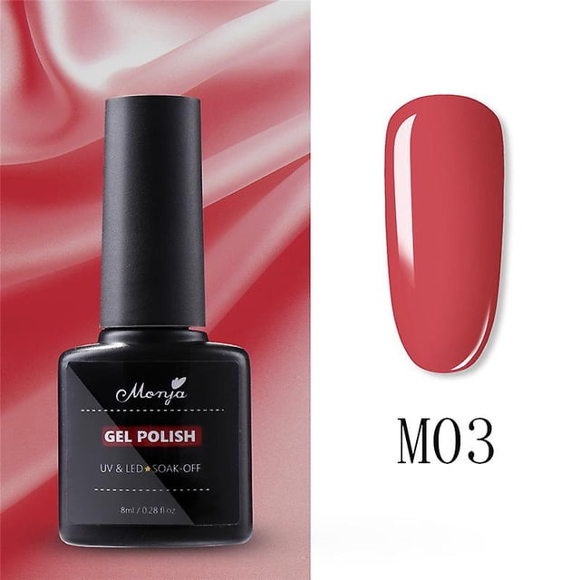 Gel de uñas HUOGUO DIY, 8 ml, UV, LED, color puro, con botella de plástico