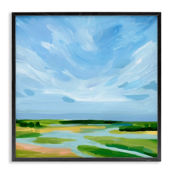 Stupell Industries Contemporary Rural Nature Landscape Black Framed Giclee Art, 12 x 12, by Victoria Barnes