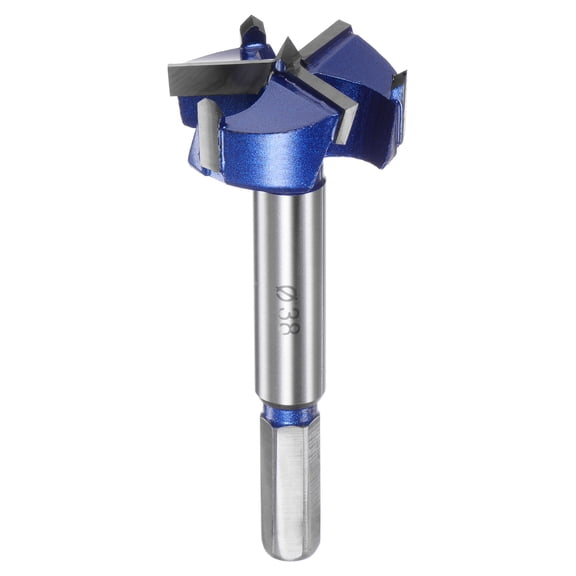 Uxcell 38mm (1-1/2") Carbide 3 Flutes Wood Hole Hinge Boring Forstner Drill Bit