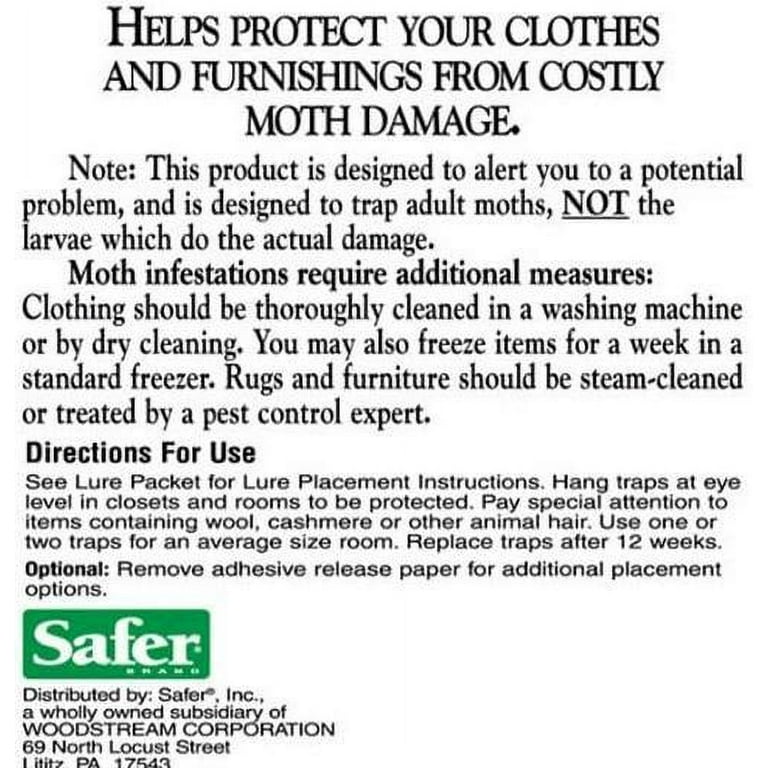 Woodstream 07270 Safer Clothes Moth Alert Trap: Moth Prevention Natural  (043786072700-2)