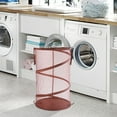 thumbnail image 5 of Hauiodp Large Clothes Hamper, Dirty Clothes Hamper, Mesh Pop Up Laundry Hamper, Collapsible Basket for Laundry Room Bathroom, Extra Large Capacity Clothing Storage Basket with Handles, 5 of 8