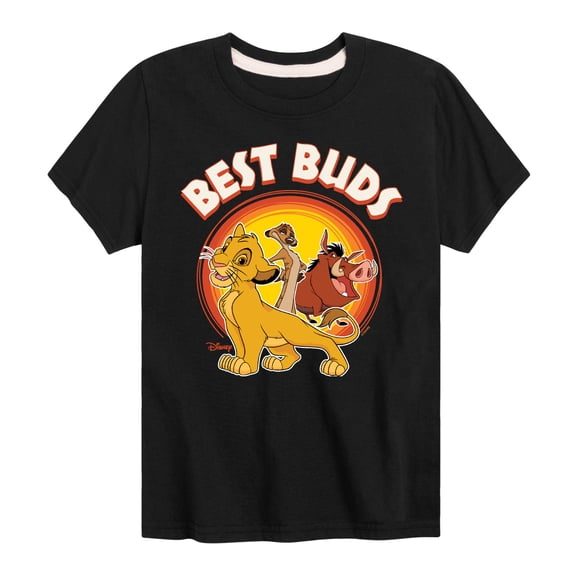 Disney - Simba, Pumbaa, & Timon Best Buds Short Sleeve Graphic T-Shirt