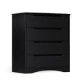 thumbnail image 2 of Aiho Dresser with 4 Drawers, Wood Tall Chest, Built-in Handle Drawers for Bedroom, Home, Living Room - Black, 2 of 12