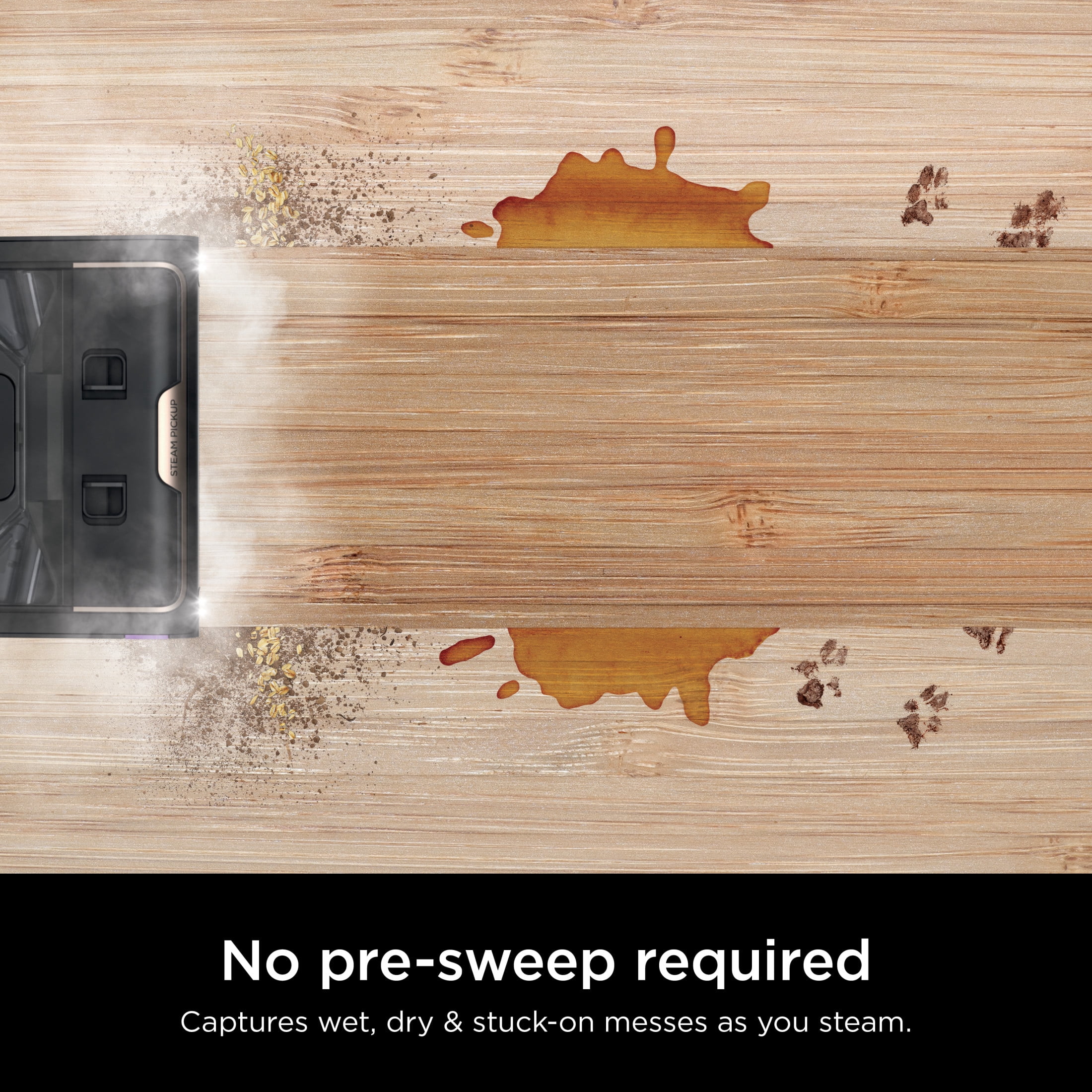 Shark Steam Pickup 3-in-1 Steam Mop, Lightweight, Picks Up Debris, Deep Scrubs & Steam Sanitizes, Hardwood, Tile, Laminate, SD201 Black