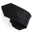 thumbnail image 2 of Corbata de color puro Corbata de negocios Corbata formal Corbata de hombre Corbata de color puro Seda de poliéster clásica Corbata formal de moda de negocios para la oficina diaria Banquete Boda Negro, 2 of 8
