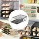 thumbnail image 4 of Caja de huevos rodante automática, deslizante, fácil de limpiar, soporte para huevos apilable, organizador de ahorro de espacio, almacenamiento Negro perfecl Titular de huevo, 4 of 8