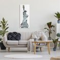 thumbnail image 2 of Stupell Industries Minimal Statue of Liberty Town & City Painting Gallery Wrapped Canvas Print Wall Art, 17 x 40, 2 of 7