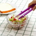 thumbnail image 2 of Silicone Cooking Kitchen Tongs Food BBQ Salad Bacon C Tools SteakBread P4F7 T4W5, 2 of 9