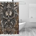 Abstract closeup of the skull Shower Curtain Waterproof Fabric Shower