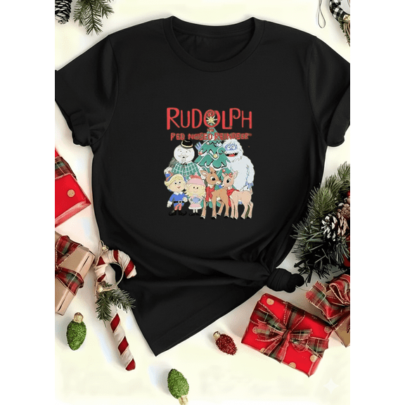 Vintage Rudolph Classic Winter Holiday Movie Retro Scene Unisex T-Shirt up to size 5XL