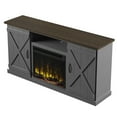 thumbnail image 5 of Twin Star Home Barn Door TV Stand for TVs up to 70 inches with ClassicFlame Electric Fireplace, Antique Gray, 5 of 7