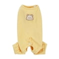 thumbnail image 2 of Cozy Pet Pajamas for Small Dogs and Cats, Fashionable Nightwear for Daily Sleeping and Hair Containment, Yellow S, 2 of 3