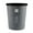 Grey, variant on Frogued Garbage Bin with Pressure Ring No Lid Space-Saving Plastic Kitchen Bathroom Living Room Striped Trash Can for Daily Life (Black,M)