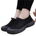 thumbnail image 4 of Women's Shoes with Arch Support Lightweight Breathable Mesh Sneakers Non-Slip Cushioned Athletic Tennis Shoes for Women Wide Toe Box Comfortable Footwear for Gym Travel Work Wear,Black 37(US-6), 4 of 4