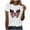 White, variant on T Shirts for Women Fashionable Women's Casual Pullover Printed Short Sleeved Round Neck