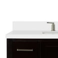 thumbnail image 4 of ARIEL Cambridge 43 Inch Espresso Bathroom Vanity with Sink, Solid Wood, White Quartz Countertop, 1.5-Inch Edge, Single Rectangular Undermount Sink, 2 Soft Closing Doors, 9 Drawers, 4 of 10