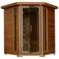 thumbnail image 1 of Radiant Saunas 4-Person Cedar Corner Infrared Sauna with 10 Carbon Heaters, 1 of 8