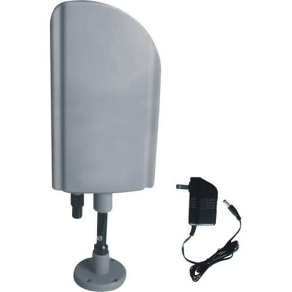 Digiwave Indoor & Outdoor TV Antenna with Booster - CUL Approval Adaptor Silver Color