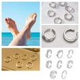thumbnail image 5 of SSKFHGI Silver 8pcs Various 8-Shaped Arrow Set Foot Ring Pinky Ring Open Adjustable Toe European And American Female Beach Foot Ring, 5 of 8