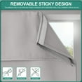 thumbnail image 3 of Forsisco French Blackout Door Curtain-Privacy for Glass Door Window No Drill Easy Installed Door Window Curtain (1 Panel Light Grey,26"W x 40"H), 3 of 8
