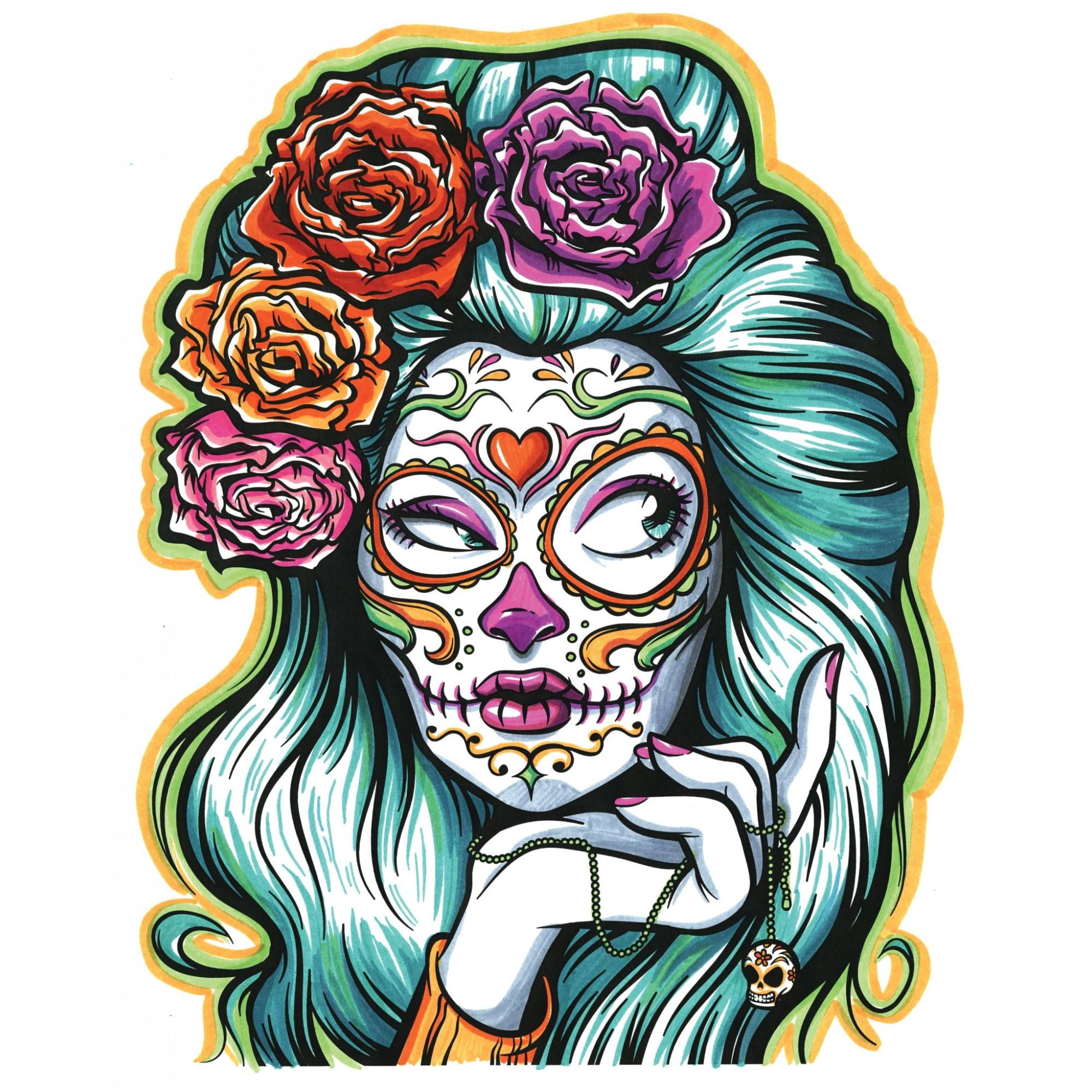 Download Art With Edge Sugar Skulls Adult Coloring Book Walmart Com Walmart Com