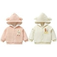 thumbnail image 3 of GYRATEDREAM Baby Girls Hooded Coat Toddler Kids Fall Winter Coat Jacket Outerwear Ears Hood Hoodie, 3 of 3